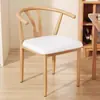 Cadeira de avô, cadeira com encosto, cadeira de jantar, design moderno e minimalista, mesa de jantar comercial, banqueta de restaurante em formato de chifre de boi, encosto, cadeira de chá de ferro forjado