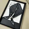 Pañuelo de seda con hebilla magnética de gaviota blanca combinado con una camisa, pañuelo pequeño para el cuello, nuevo accesorio de cuello elegante y lujoso