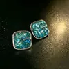 Brincos Glitter de Concha do Mar Profundo de Alta Qualidade Vintage, Brincos de Tarraxa Geométricos Elegantes de Design de Nicho, Novos Acessórios de Orelha Estilo 2026
