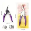 Corte de arte de unha corte em U DIY unha francesa unha postiça tesoura ferramentas de unha suprimentos atacado pronta entrega