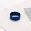 Europa e Estados Unidos explosões dentro e fora da bola anel liso de aço titânio aço inoxidável 8mm placa de arco anel de dedo masculino estilo punk