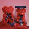 Oso de Rosas de 25 cm Regalo para el Día de San Valentín, Día de la Madre, Cumpleaños Admite Procesamiento Personalizado Arte Floral Flores Eternas Flores Hechas a Mano