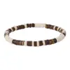 Moda Europea y Americana Nueva Personalidad Cuentas de Madera de Cáscara de Coco Pulsera con Cuentas de Concha Triturada Hip-Hop Moderno para Hombre Pulsera de Nicho Transfronteriza para Hombre