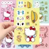 8 Caras de Gatito Cambiantes Collage Pintado Infantil Creativo DIY Manual para Teléfono Móvil Cuaderno Taza de Agua Pegatinas Decorativas