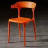 Cadeira de Plástico Doméstica, Banqueta Simples com Encosto, Cadeira de Jantar Nórdica, Cadeira de Plástico Espessa Econômica para Adultos, Cadeira para Barraca de Comida
