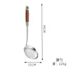 Acero Inoxidable 304 Paleta de Madera de Palisandro Utensilios de Cocina Espesor Mango de Madera Espátula Cucharón Ranurado Hogar Cocina Cocinar Saltear Espátula