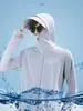 Ropa con Protección Solar para Hombre, Protección UV de Verano, Chaqueta Fina Transpirable, Ropa para Pesca al Aire Libre, Ropa con Capucha con Protección Solar para Hombres y Mujeres