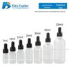 Frasco de óleo transparente fosco 15ml 30ml conta-gotas 5ml 100ml frasco de areia embalagem cosmética frasco de vidro
