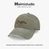 Gorra de Béisbol Bordada Lavable para Hombres y Mujeres, Sombrero Versátil Retro de Copa Suave para Protección Solar