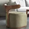 Taburete de Maquillaje de Madera Maciza Nórdico Diseñador Creativo con Respaldo Taburete para Cambiar Zapatos Lujo Ligero Sensación de Gama Alta Taburete para Beber Té Taburete Bajo Casual