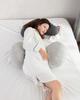 Almohada para embarazadas con soporte para la cintura, almohada para dormir de lado, almohada para embarazadas acostada de lado, almohada multifuncional Moon Bay con soporte abdominal para dormir.