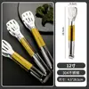 Pinzas para Alimentos de Acero Inoxidable 304 Pinzas para Barbacoa, Bistec, Parrilla, Carne, Pan para Uso en Casa y Restaurante