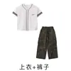 Ropa de Hip-Hop Moderna para Niños de Street Dance Niños y Niñas Marca de Moda Hip-Hop Infantil Verano Fresco Camisa de Béisbol Disfraz de Performance