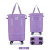 Bolsa de Viaje para Mujer de Gran Capacidad con Polea de Mano y Rueda Universal Plegable Bolsa de Almacenamiento de Equipaje para Viajes de Corta Distancia y Mudanzas