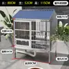 Jaula para Perros Grandes Extra Grande Interior y Exterior Baño Integrado Border Collie Jaula para Perros Medianos Acero Inoxidable Exterior Otoño e Invierno