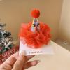 Pinza para el pelo de estrella roja de Año Nuevo y Navidad, pinza lateral de bola de pelo para flequillo, accesorios para el pelo para vestirse