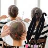 Coreia do Sul moda colorido pérola modelador de cabelo bola cabeça flor cinta modelador de cabelo nova esponja ferramenta de modelador de cabelo