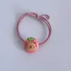 Cuerda para el Cabello de Capibara Dibujo Animado Bola para Cola de Caballo de Capibara Círculo para el Cabello Banda de Goma Nudada Rosa Adorno para la Cabeza Alta Elasticidad