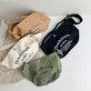 Nueva Bolsa de Lona para Niños Casual Moderna Genial Letras Niños Ins Fotografías Callejeras Niñas Saliente Hombro Cruzada