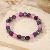 Venta Caliente Transfronteriza Pulsera de Cristal de Piedra Natural Ágata Té Café 8mm Pulsera Pareja Amistad Pulsera de Energía para Mujeres