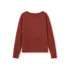 Loja Oficial Dan Nong de Xangai / Suéter de Pelúcia Fina Lã de Ovelha + Caxemira Camada Base Camisa Feminina Estilo Outono Inverno Interna