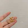 Pendientes de Plata de Ley 925 con Cierre de Mariposa Diseño Geométrico Simple Irregular en Forma de C Pendientes Versátiles Simples de Alta Gama para Uso Diario