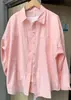 Camisa Casual Holgada para Mujer 2024 Primavera Nueva Bordada de Poni Algodón Lavado Manga Larga Versátil Camisa para Vestir por Capas