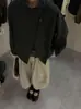 Chaqueta corta de cuello alto estilo coreano para mujer, nuevo modelo otoño 2026, holgada y versátil, adelgazante, chaqueta de un solo botón para mujeres petite
