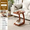 Estante de Almacenamiento de Mesa Auxiliar para Dormitorio del Hogar, Organizador de Mesita de Noche, Mesa de Café Simple Multiusos, Gabinete Móvil de Almacenamiento para Mesita de Noche
