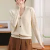 Suéter cárdigan de punto versátil de estilo chino para mujer, de manga larga, ajuste ceñido, para primavera, otoño e invierno 2026, transfronterizo