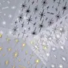Nuevas Pegatinas para Uñas Starburst Cielo Estrellado Brillante Blanco y Negro Estampado en Caliente Pegatinas Radiantes de Uñas Star Dh680