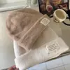Gorro de Tricô Novo com Mistura de Lã Japonês Simples Tendência Cool Moda Feminino Quente com Barra de Tricô