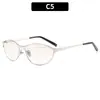 Gafas de Sol Metálicas Ojo de Gato Americanas Estilo Y2K Milenio Retro Moda Old Money Gafas con Sentido Avanzado