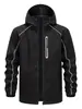 Jaqueta corta-vento masculina esportiva casual para atividades ao ar livre, corte solto, versátil, moderna, com múltiplos bolsos, com capuz, comércio exterior
