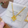 Colar Lucky Dot Escama de Dragão Diamante Trevo de Quatro Folhas para Mulheres, Mesmo Estilo das Lojas de Joias, Acessório Versátil Fresco e Estiloso
