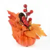 Arranjos de Flores de Abóbora Artificiais Mais Vendidos no Exterior, Frutas de Espuma, Folhas de Bordo, Pinhas, Abóboras Brancas, Decorações de Halloween, Adereços de Fotografia