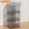 Caixa de Armazenamento Transparente, Grande Capacidade, Caixa Plástica para Roupas de Guarda-Roupa Doméstico, Armazenamento e Organização de Baú de Brinquedos, Dobrável