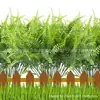 Amazon Transfronterizo Simulación de Invierno Plantas Verdes Helecho Rojo Persa Adornos de Pie Decoración del Hogar Embellecimiento de Habitaciones