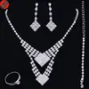 Suministro Directo de Fábrica Taobao Explosiones Joyería de Novia Collar Sencillo Joyería de Boda Juego de Novia Cadena Juego de Cuatro Piezas