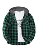 Amazon Explosions Talla Europea y Americana Hombre Moda Neoyorquina Tendencia Sudadera con Capucha Cuadros Sudadera con Capucha de Franela