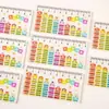 Régua Reta de Acrílico Transparente Tabela de Multiplicação Material Didático de Matemática para Estudantes Régua de Desenho Animado Fofa Presente de Aprendizagem para Crianças