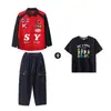 Roupas Infantis da Moda Street Dance, Conjunto de Performance Estiloso com Colete de Bateria Infantil, Marca de Moda de Rua Unissex Roupa de Performance para Passarela
