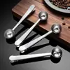 Cuchara Medidora de Acero Inoxidable 430 de Fábrica Doble Propósito Integrada Pinza Selladora para Café Creativa Cuchara para Leche en Polvo Pinza Selladora de Alimentos