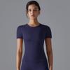 Ropa de yoga desnuda, camiseta de manga corta de secado rápido, blusa deportiva, top para correr al aire libre, entrenamiento, fitness, manga corta para mujer