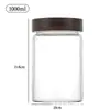 Frasco de Almacenamiento de Vidrio de Borosilicato Alto Botella a Prueba de Humedad para Granos de Café Almacenamiento Portátil de Grado Alimenticio Frasco de Sellado Espiral para Té de Flores