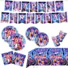 Banner de Decoración para Fiesta de Cumpleaños de Grupo de Chicas Temático de Caza Azul Transfronterizo Adorno para Pastel de Cumpleaños Infantil Set de Globos