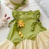 Vestido de Verano para Niña Bebé Niños Marca de Moda Encaje Flor Princesa Camiseta sin Mangas Vestido Vestido de Princesa Vestido Lolita para Niñas