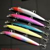 11,5 cm/12G Três-Anzol Mino Sea Bass Killer Luya Bait Isca Achatada Círculo Duplo Sistema de Superfície de Água Luya Bait