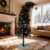 Árbol de Navidad Curvo de PVC Nuevo Transfronterizo Decoraciones Navideñas Árbol de Navidad Verde y Negro Fábrica Venta al por Mayor