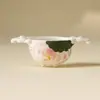 Carpa Jugando con Loto Colador de Té de Doble Oreja Filtro de Té Cerámico Accesorios para Juego de Té Chino Kung Fu para el Hogar Filtro de Té